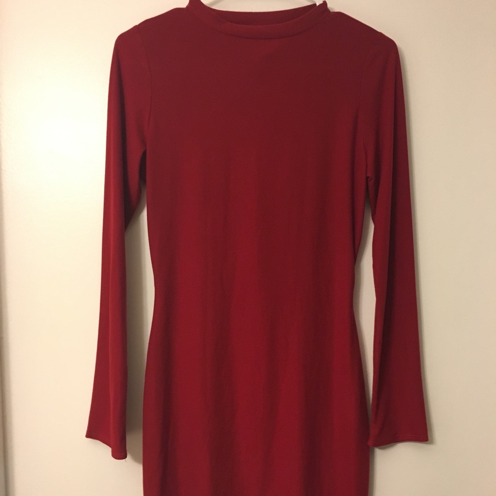 Burgundy dress